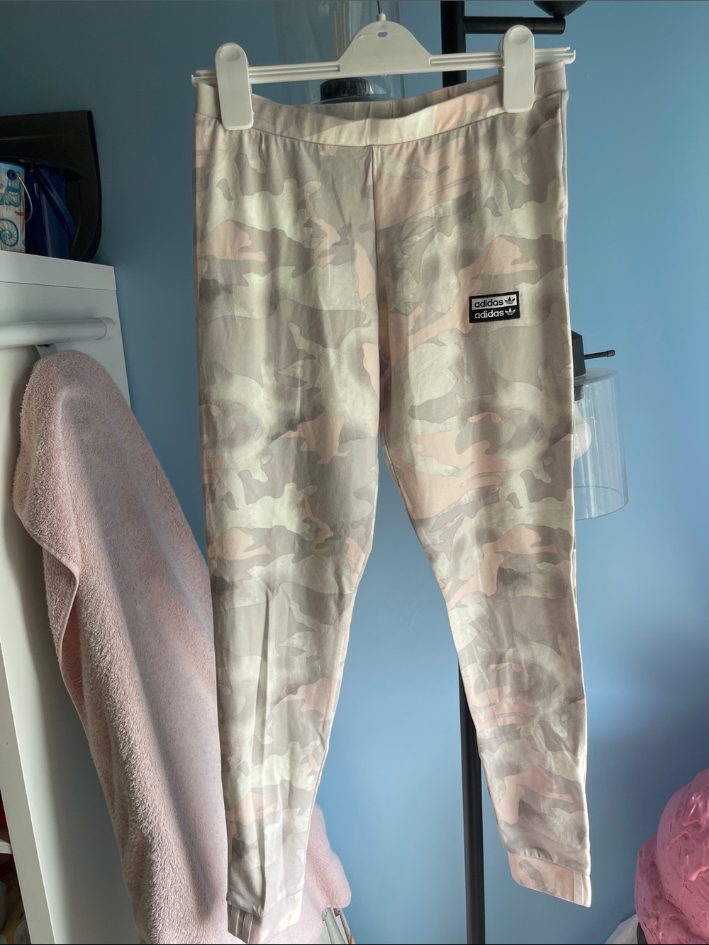 adidas women’s Light Pink Camo Leggings